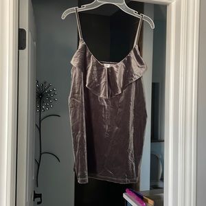 Old navy grey velvet M tank top-never been worn
